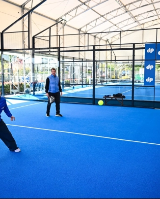  Staff play at Druid Padel Kimmage